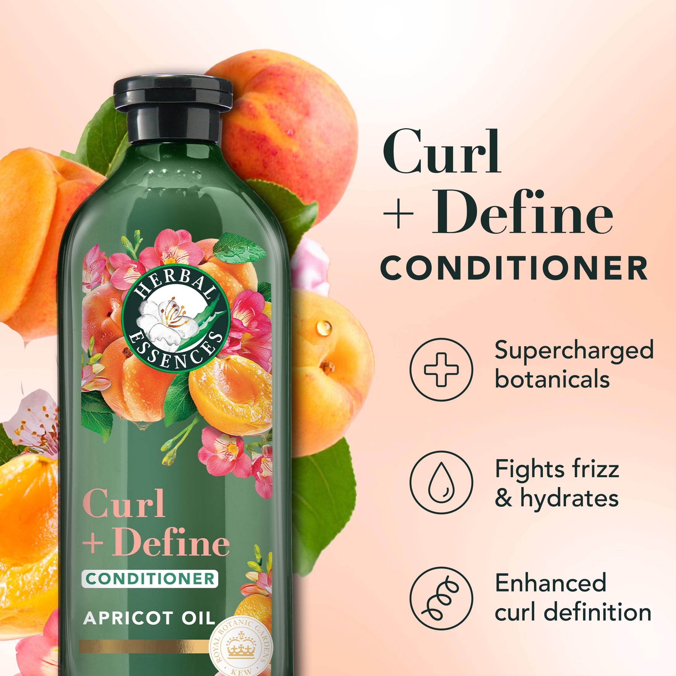 (3 pack) Herbal Essences Curl + Define Apricot Sulfate-Free Conditioner, 13.5 fl oz