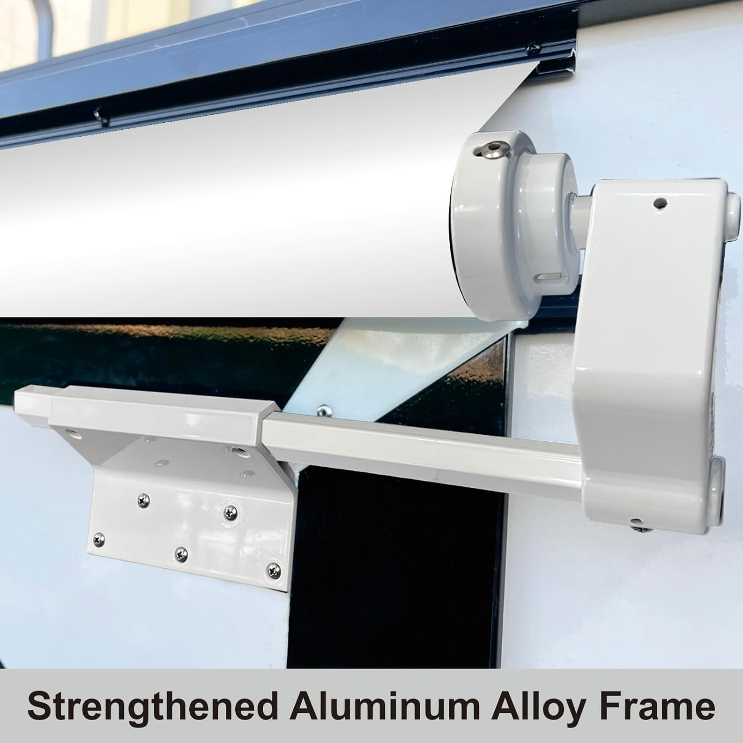 Dulepax RV Slide Out Awning Camper Topper Modular Slide Out Awning Kit for RVs,5th Wheels,Travel Trailers and Motorhomes-White,7'9''(7'1''Fabric)