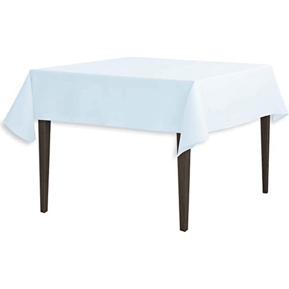 LinenTablecloth 54-Inch Square Polyester Tablecloth Baby Blue