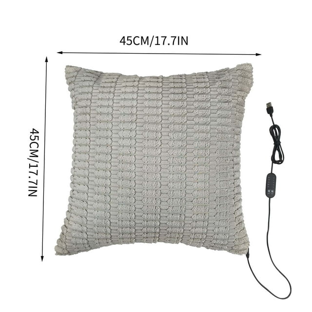 Housse de Coussin Oreiller Électrique USB 5 Vitesses Température Contrôlée Minuterie Bureau Housse de Coussin Corporel Chaude