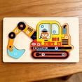 thumbnail image 3 of Linnome Wooden Number Puzzle Educational Math Plaything Logical Thinking Board for Developing Motor Skills, 3 of 6