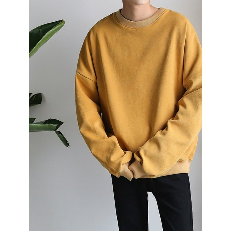 Men s Authentic Sweatshirt Long Sleeve Crew Neck Pullover O Neck