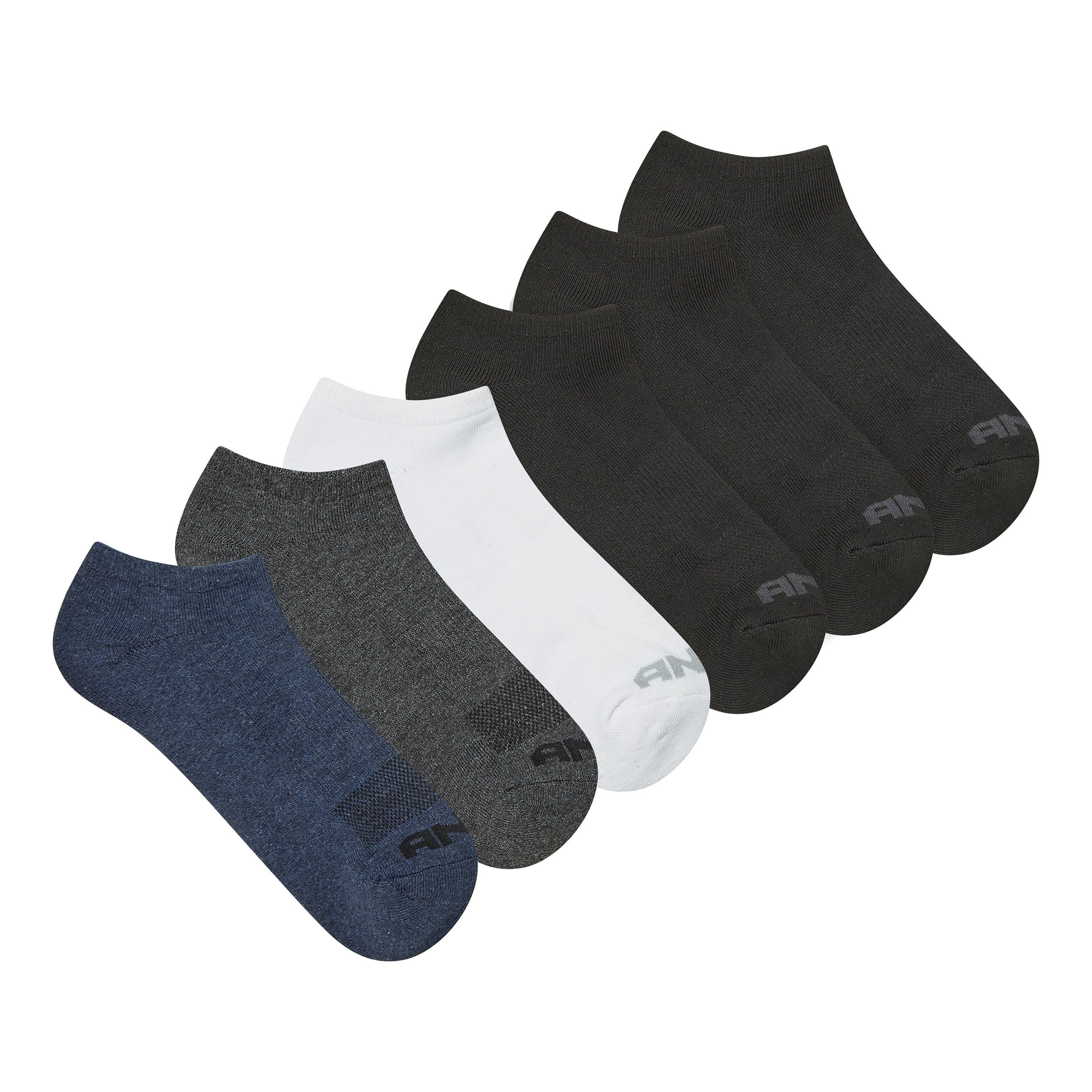 AND1 Men's Socks, Performance Cushion Low Cut Socks, 6-Pack
