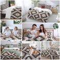 thumbnail image 5 of 3 Piece Brown Aztecs Duvet Cover Set Queen Size,Microfiber Comforter/Quilt Cover with Corner Ties and 2 Pillowcases,Abstract Southwest Geometric Vintage Tribal All Season Bedding with Zipper Closure, 5 of 8
