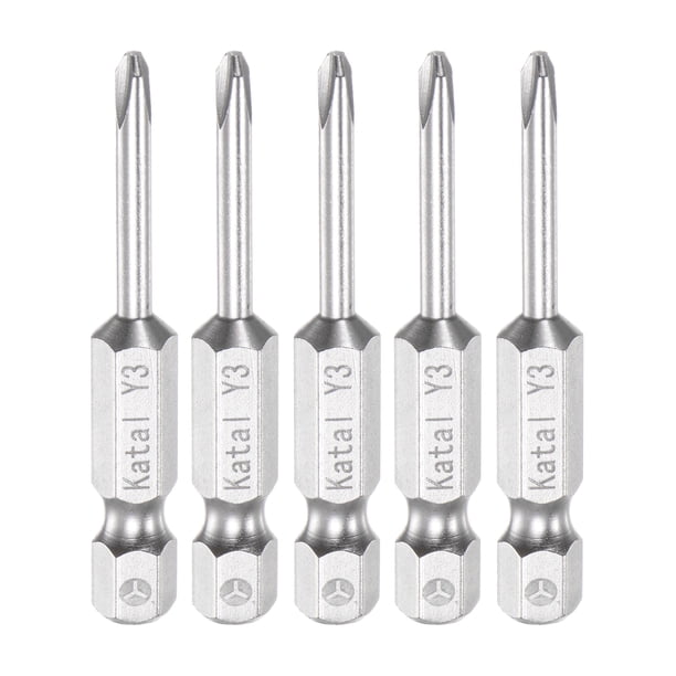 5uds Y3 Tres-Puntas Puntas de Destornillador 1/4" Hexagonal Vástago 2" Longitud Magnético Y Tipo Destornillador Eléctrica Herramienta