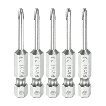 

Y3 Magnetic Tri-point Y Type Screwdriver Bit 1/4 Hex Shank 2 Length Screw Driver 5 Pack
