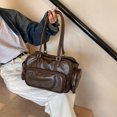 thumbnail image 3 of Bolso Mano Hombro Mujer Cuero PU Con Múltiples Bolsillos para El (Café), 3 of 9