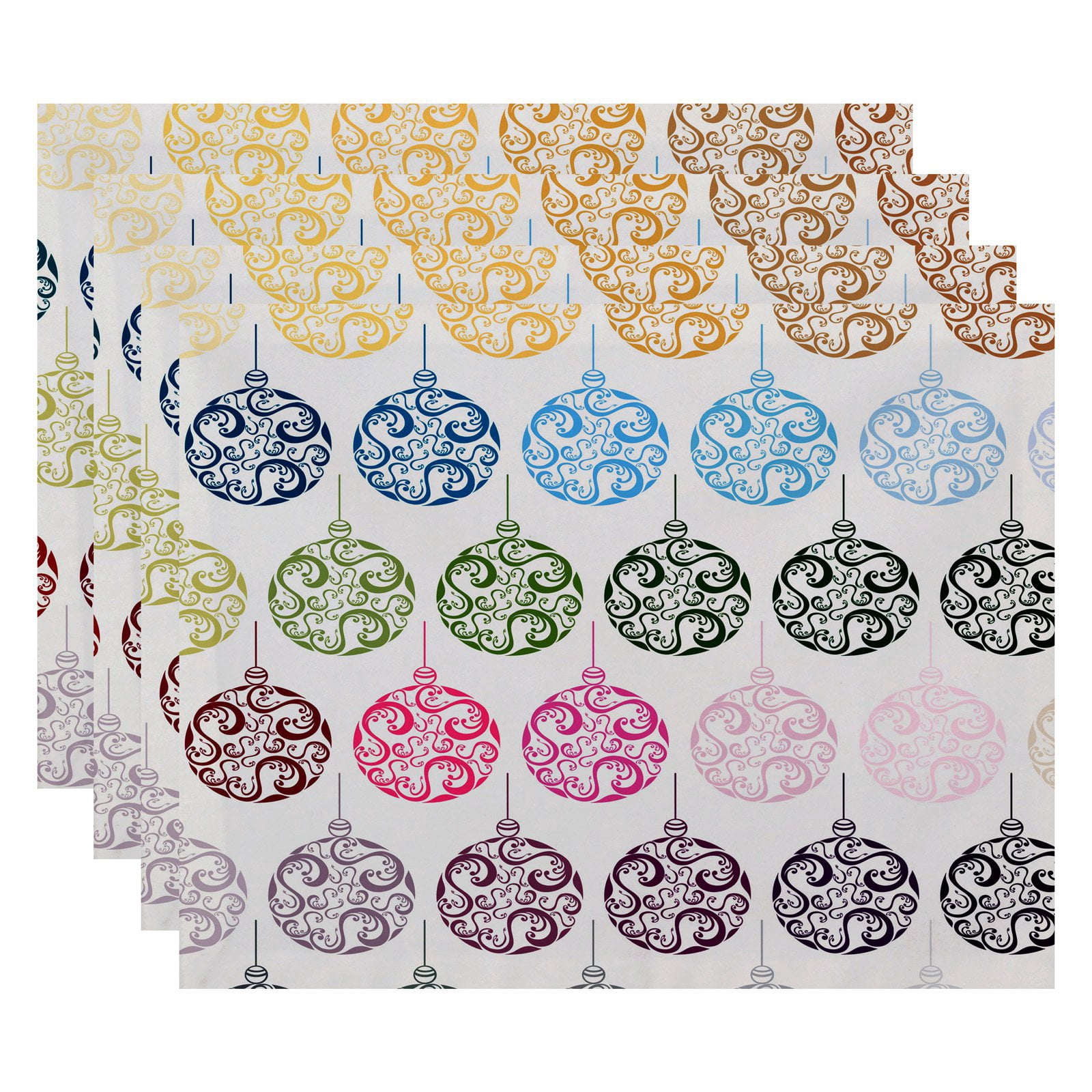 Simply Daisy 18" x 14" Painterly Bulbs Geometric Print Placemat