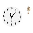 thumbnail image 1 of Reloj De Pared De Bailarina, Escultura De Hoja De Ballet, Estatua De Metal, Reloj Silencioso, Figura Decorativa De Danza, Adorno Artesanal Para El Hogar, 1 of 8