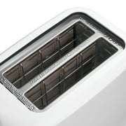 Mainstays 2-Slice Toaster with 6 Shade Settings and Removable Crumb Tray, Arctic White