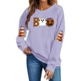 thumbnail image 3 of Jsaierl Womens Halloween Sweatshirts Cute Graphic Pullovers Vintage Going Out Round Neck Long Sleeve Sweater Tops Halloween Clothes, Sizes S-2XL, 3 of 5