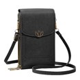 thumbnail image 1 of Bmisegm New Large Capacity Multifunctional Solid Color Fashionable and Simple One Shoulder Small Bag Crossbody Mobile Phone Bag Clear Shoulder Bag Black One Size, 1 of 6
