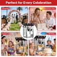 thumbnail image 6 of Popcorn Machine Commercial, Enyopro 12oz Kettle Stainless Steel Popcorn Machine with Tempered Glass, Warming Deck, 850W Countertop Popcorn Popper for Home, Movie Theatre, Parties, 6 of 12