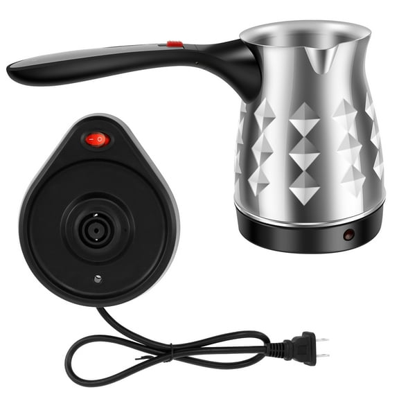 NUAHRHY Turkish Coffee Maker with Folding Handle Stainless Steel 500ml Electric Turkish Coffee Machine 5 to 6 Cups Capacity Turkish Electric Coffee Maker Machine for Home Travel