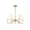 thumbnail image 3 of Trade Winds Lighting 5-Light Chandelier In Natural Brass, 3 of 6