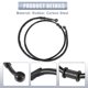 thumbnail image 5 of 1 Set 125cm 49.21" Motorcycle Braided Brake Clutch Oil Hoses Line Pipe Clutch Throttle Gas Line Fuel Pipe Black for ATV Dirt Bike, 5 of 7