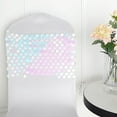 thumbnail image 2 of BalsaCircle 5 Iridescent Blue 10" Big Payette Sequined Chair Sashes Party, 2 of 8