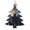 Christmas Tree Shape, variant on Wolf Indian Dream Starry Wooden Christmas Ornament Angel Shape,Xmas Tree Hanging Decoration 6 PCS