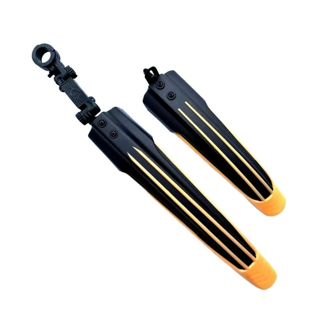 Yuarrent 2 unids/set guardabarros de bicicleta fácil de montar o desmontar para todo tipo de bicicletas duradero y resistente Ciclismo Amarillo crisantemo