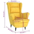 thumbnail image 6 of vidaXL Armchair Mustard Yellow Velvet, 6 of 6