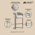thumbnail image 4 of Manhattan Comfort Augusta Barstool with Metal Base in Light Gray, 4 of 11