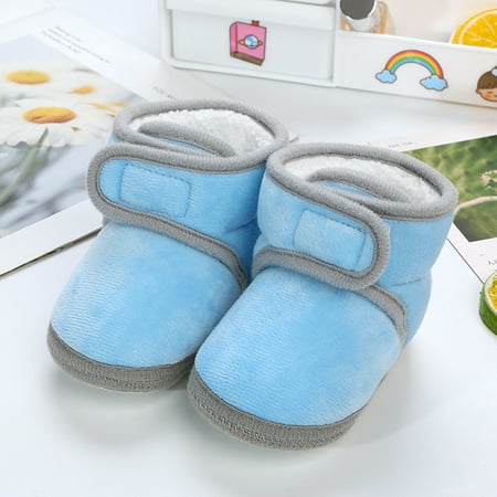 

Cathalem Warm Winter Baby Baby Shoes Warm Booties Shoes Fashion Solid Color Non Slip Breathable Toddler Boots Size 8 Blue 18 Months