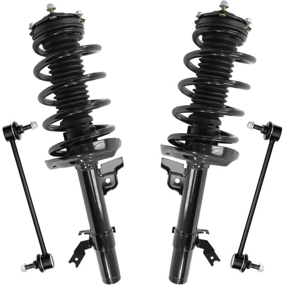 Detroit Axle - Front Struts Sway Bars for Acura 2014-2020 MDX 2 Struts with Coil Spring Assembly 2 Sway Bar Links 2015 2016 2017 2018 2019 Suspension Kit Replacement