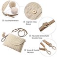 thumbnail image 4 of Bolso de hombro de paja para mujer, bolso de mano de paja, bolsos cruzados de moda para mujer, bolso de playa tejido tipo sobre de verano, 4 of 5