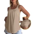 thumbnail image 2 of Stralyhd Built In Bra Tank Tops for Women Square Neck Racerback Shirts 2026 Summer Slim Fit Tank Top Casual Sleeveless Tops Complexion L, 2 of 6