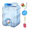 thumbnail image 3 of Contenedor de agua con espiga, jarra de almacenamiento de agua para acampar, cubo de agua sin fugas con grifo, cubo de almacenamiento de agua para Con tapa de manguera, 3 of 8