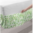 thumbnail image 2 of Artwork Bed Skirt, Geometrical Repetitive Small and Big Circle Pattern Modern Art, Elastic Bedskirt Dust Ruffle Wrap Around for Bedding Decor, 4 Sizes, Olive Green Lime Green, by Ambesonne, 2 of 2
