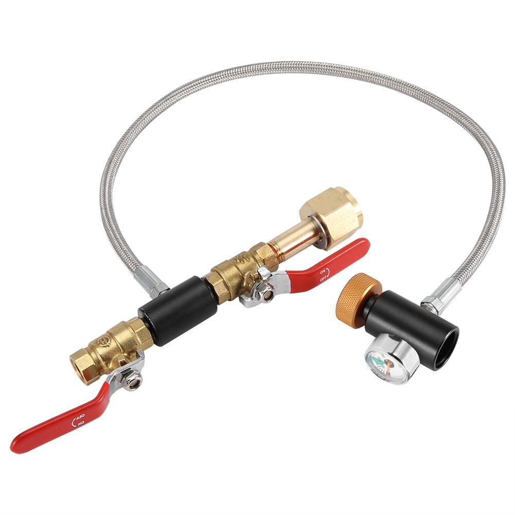 Adaptateur De Recharge CO2 W21.8-14 Adaptateur De Recharge De Cylindre CO2 avec Tuyau for Le Remplissage du R/éservoir Sodastream avec Jauge Taille : 36