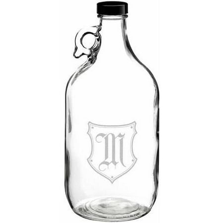 Lillian Rose Clear Glass Growler Monogram