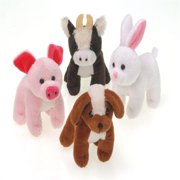 US Toy Company SB543 Furry Farm Animals - Pack of 12