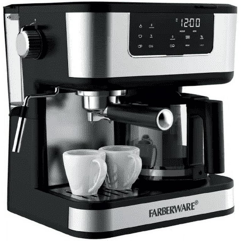 Farberware Dual Brew 10 Cup Coffee Espresso Black and Stainless  Touchscreen｜TikTok Search