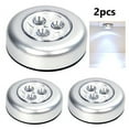 thumbnail image 6 of 2Pack Led Touch Push Light Self-Stick on Click Battery Button Spot Lights, 6 of 7