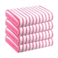 thumbnail image 1 of Toalla JML de microfibra, paquete de 4 unidades, 76 x 152 cm, rayas rosadas y blancas, 1 of 8