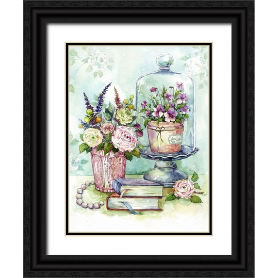 Vavilina, Elena 25x32 Black Ornate Wood Framed with Double Matting Museum Art Print Titled - Postcard from Provence