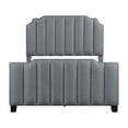 thumbnail image 4 of Fiona Upholstered Panel Bed Light Grey, 4 of 9