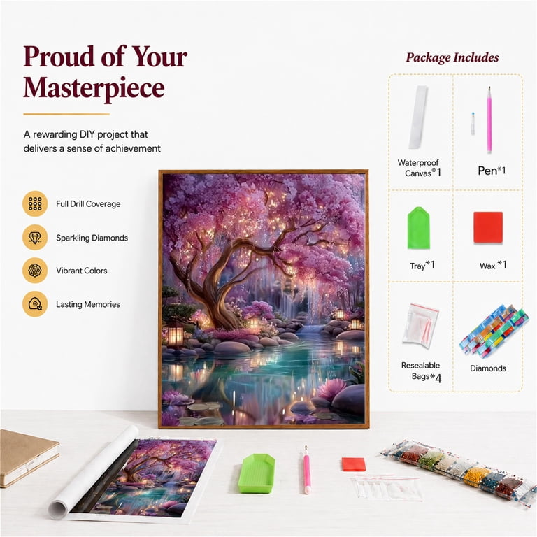 CSZPPQAF 5D Diamond Painting Ancient Tree Kit photo 7