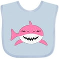 thumbnail image 3 of Inktastic Cute Pink Shark Boys or Girls Baby Bib, 3 of 4