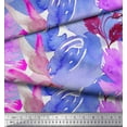 thumbnail image 3 of Soimoi polyester Crepe Fabric Flower Watercolor Printed Craft Fabric by the Yard 42 Inch Wide, 3 of 3