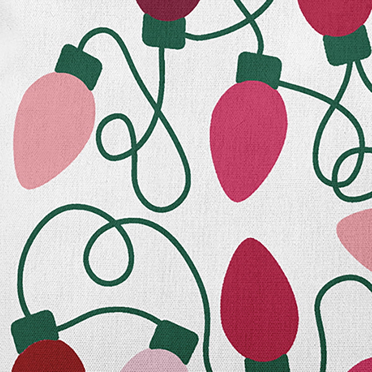 18" x 18" Simply Daisy Christmas Lights Polyester Accent Pillow, Deep Pink Qty 1