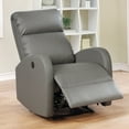 thumbnail image 3 of Sean Modern Faux Leather Infused Small Power Reading Recliner with Lower Back Massager, Grey, 3 of 8