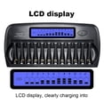 thumbnail image 3 of Muelle de carga PALO PL-NC30 Cargador de batería inteligente universal Pantalla LCD de 4 pulgadas Cargador inteligente Speedy con 12 ranuras para batería de 1.2V Ni-MH Ni-CD Pilas AAA AA Enchufe de EE PALO Muelle de carga, 3 of 7