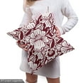 thumbnail image 5 of Ambesonne Floral Fabric by the Yard Upholstery, Botanical Garden Pattern, 1 Yard, Dark Maroon White, 5 of 5