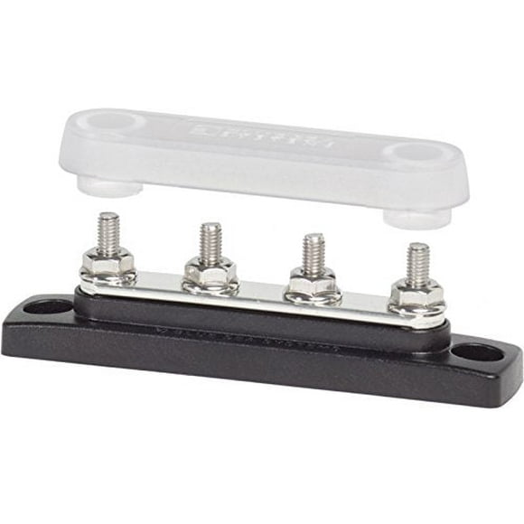 Blue Sea Systems 2315 MiniBus 100 Ampere Common BusBar (4 x 10-32 Stud Terminal with Cover)