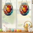 thumbnail image 4 of Taicans ‌Easter Window Sun Catcher,Stained Glass Spring Home Decor - Colorful Bird Design,20cm/7.87in Oval Hanging Decor for Windows,Porches,Balconies‌, 4 of 6