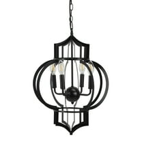 Eliana Geometric Metal Candelabra 4 Light Pendant