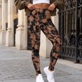 thumbnail image 3 of SEANATIVE High Waisted Leggings for Women Brown Black Tie-dye, 3XL, 3 of 6